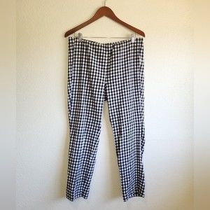 J. Jill Black and White Checkered Skinny Pants